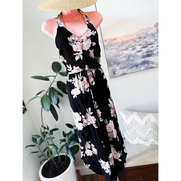 When the Seasons Whisper Blooming Petals + Gentle Breezes Halter Maxi Romper - Picture 5 of 9